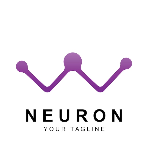 Neuron logo vector met slogan sjabloon