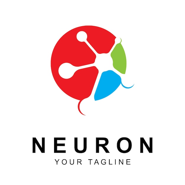 Vector neuron logo vector with slogan template