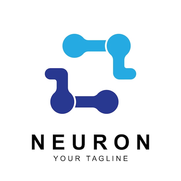 Vector neuron logo vector with slogan template