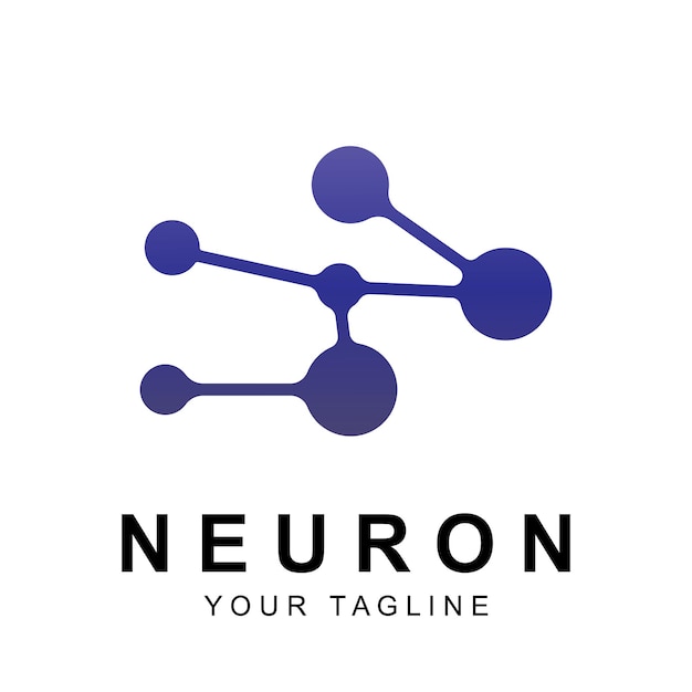 Vector neuron logo vector with slogan template