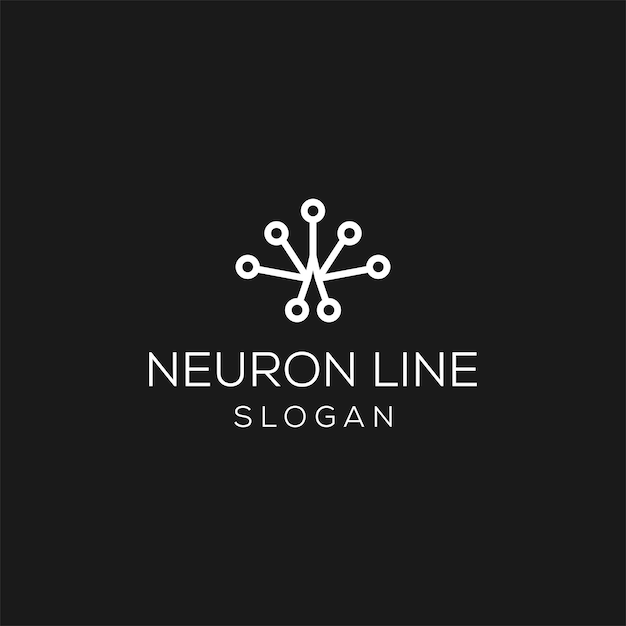 Neurone vettore logo design vettore