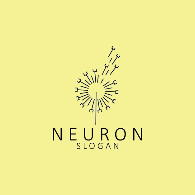 Disegno del logo vettoriale del neurone