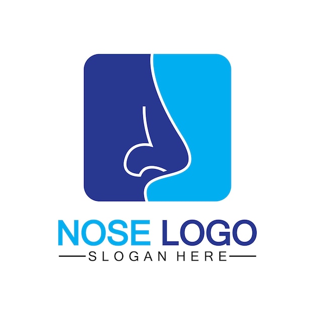 Neus logo vector ontwerpsjabloon Organen logo ontwerpconcept Pictogram symbool