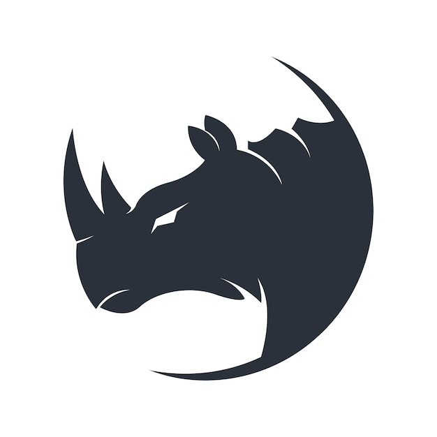 Neushoorn logo pictogram ontwerp