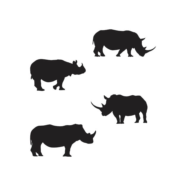 Neushoorn silhouet neushoorn symboolset