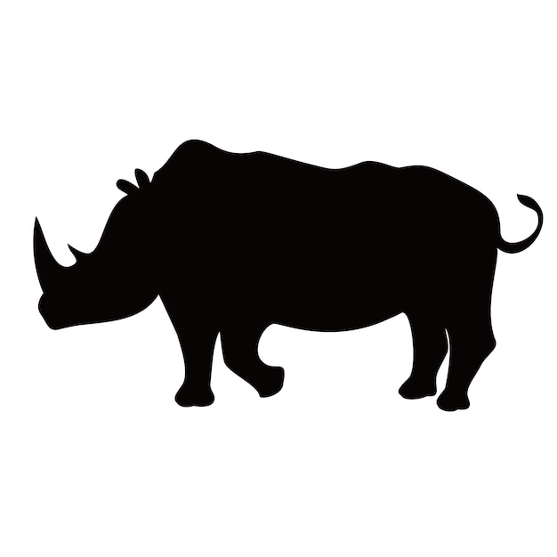 neushoorn silhouet ontwerp wild Afrika dierlijk teken en symbool