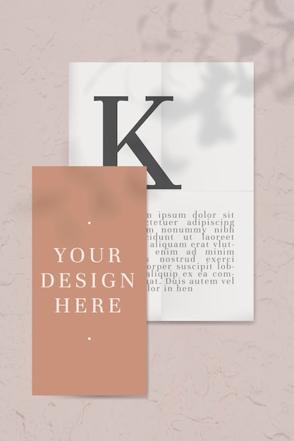 Neutral color tone poster mockup vector