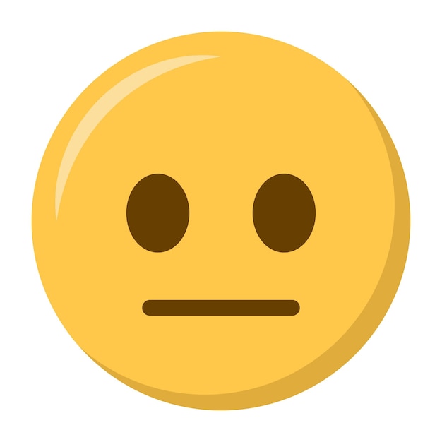 Neutral face emoji icon