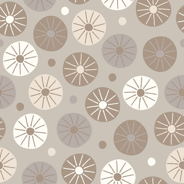 민속 꽃과 중립 완벽 한 패턴입니다. 현대적인 꽃무늬 디자인. 벡터 일러스트 레이 션.