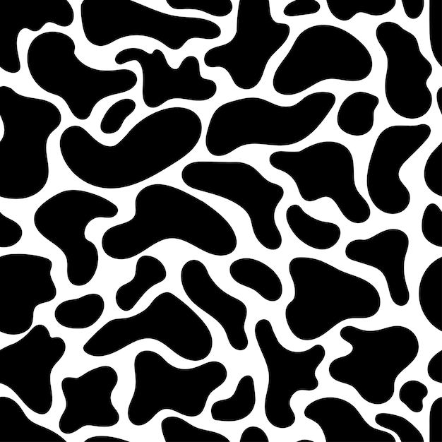 Neutral texture with simple handdrawn black spots Vector abstract seamless pattern design