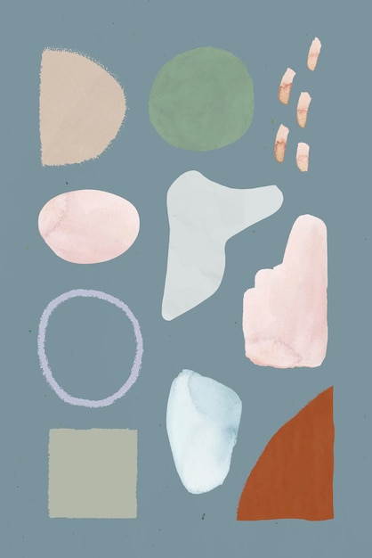 Neutrale aquarel element set vector