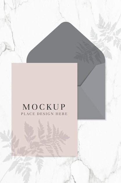 Neutrale kleurtoon envelop mockup vector set