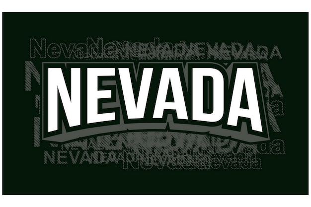 Nevada Brush abstract typography design in vector illustration tshirt clothing and other uses