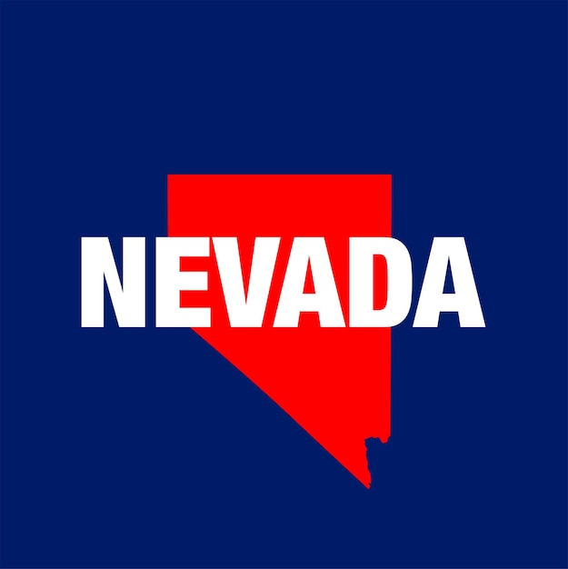 Nevada kaart typografie pictogram Nevada kaart in rood blauw