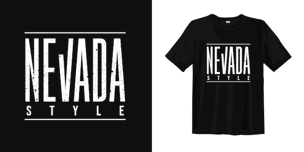 Nevada style graphic typographic t-shirt design