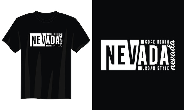 Nevada typography t-shirt design for print apparel