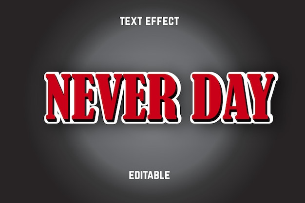 Never day editable text effect