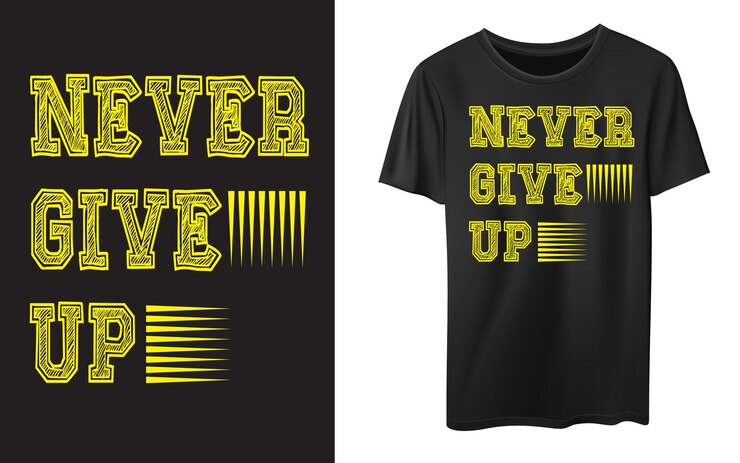 Premium Vector | Never give up typography t shirt vector design ...