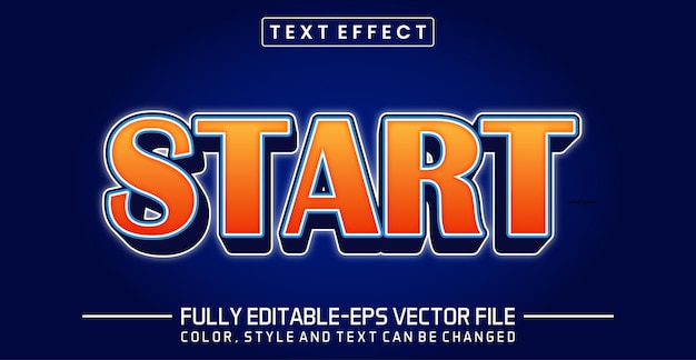 Never text effect editable style text effect