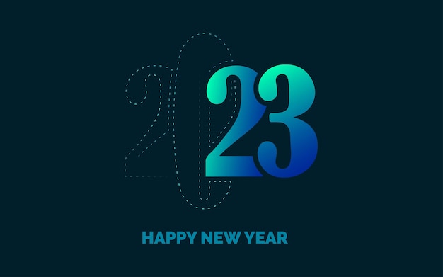 새로운 2023 년 타이포그래피 디자인 2023 숫자 로고 타입 그림 벡터 일러스트 레이션