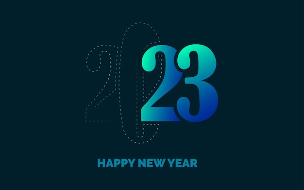 Vector new 2023 year typography design 2023 numbers logotype illustration vector illustration