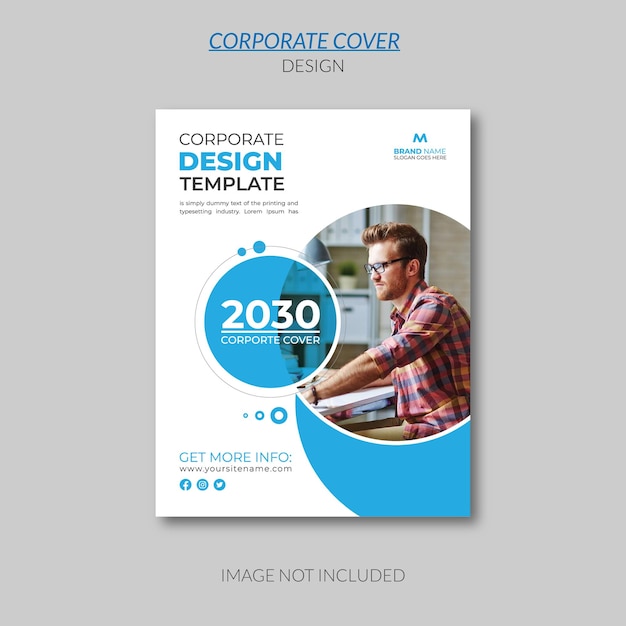 new 2030 unique corporate business flyer book cover design template
