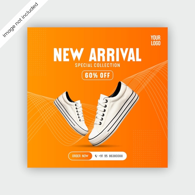 New arrial shoes social media or Instagram banner post template design