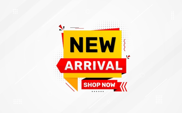 new arrival banner template design product label background design new arrival label