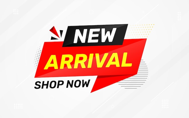 new arrival banner template design product label background design new arrival label