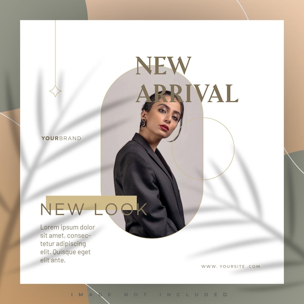 New arrival fashion minimalist template vector aesthetic fashion ad poster set