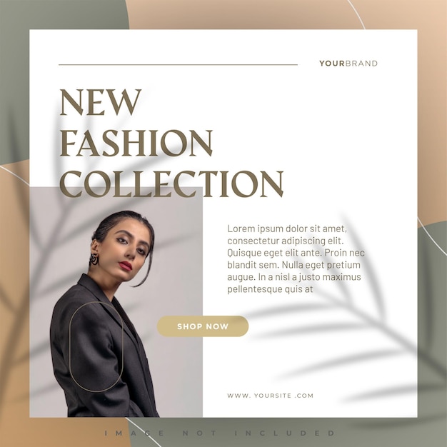 New arrival fashion minimalist template vector aesthetic fashion ad poster set