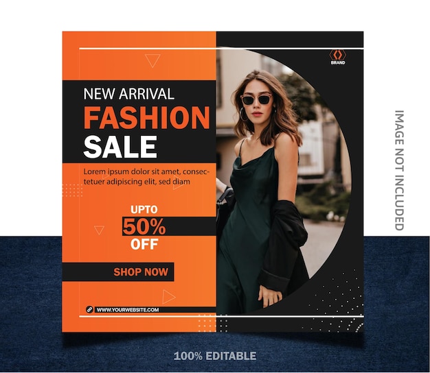 New arrival fashion sale instagram post and social media banner template