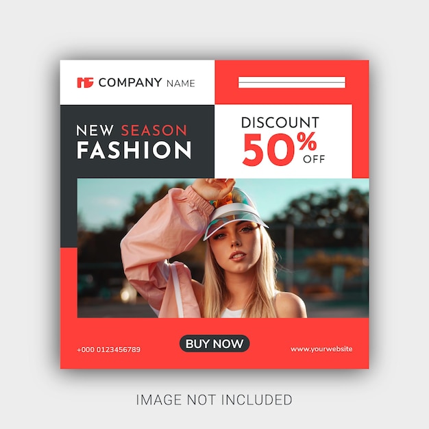 New arrival fashion sale social media and instagram post template