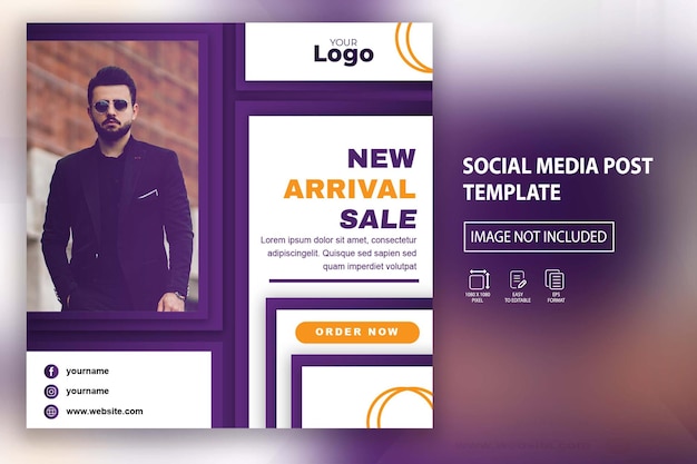 Vector new arrival sale instagram social media post design template