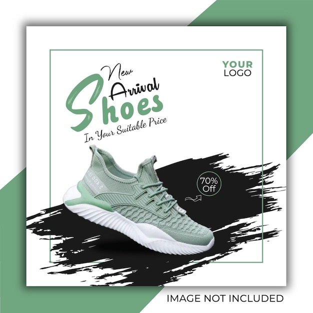 Vector new arrival shoes social media instagram post template