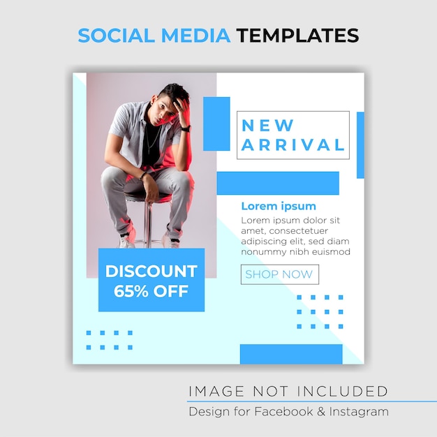 New arrival social media post template