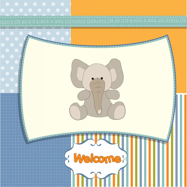 New baby boy announcement card