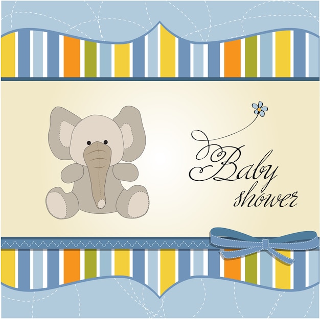 Vector new baby boy announcement card