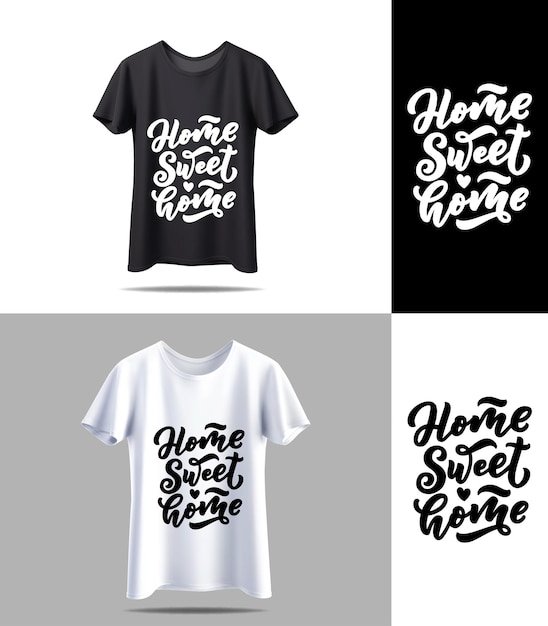 Nuovo vettore tshirt in bianco e nero con citazioni tipografiche mockup design vettoriale con stampa vintage