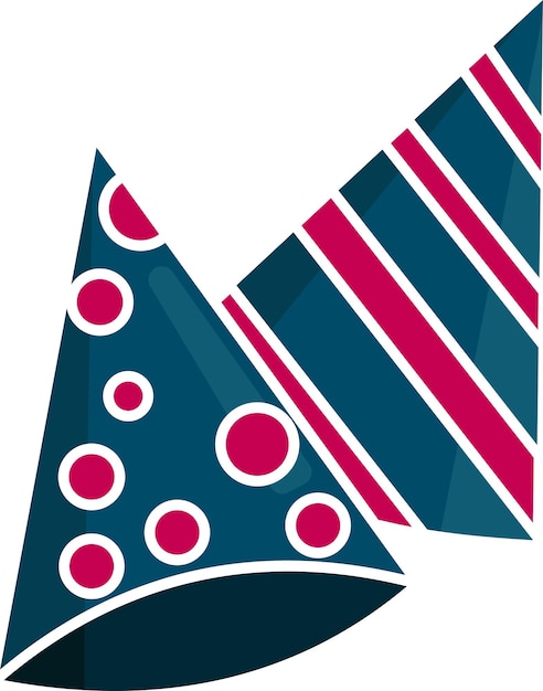 New blue and pink birthday party hat