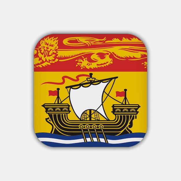 New Brunswick vlag provincie van Canada Vector illustratie