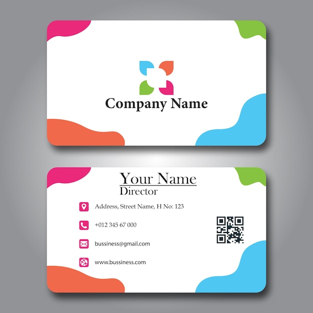 New business card design with beautiful color combination