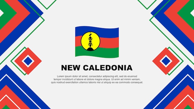 뉴칼레도니아 국기 추상 배경 디자인 템플릿 뉴칼레도니아 독립기념일 배너 벽지 터 일러스트레이션 배경