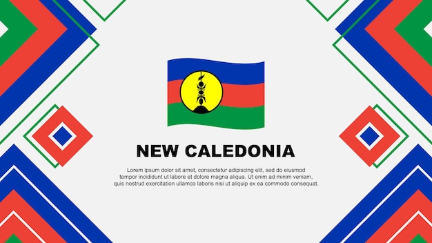 Vector new caledonia flag abstract background design template new caledonia independence day banner wallpaper vector illustration background