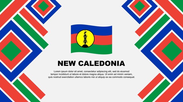 Vector new caledonia flag abstract background design template new caledonia independence day banner wallpaper vector illustration background