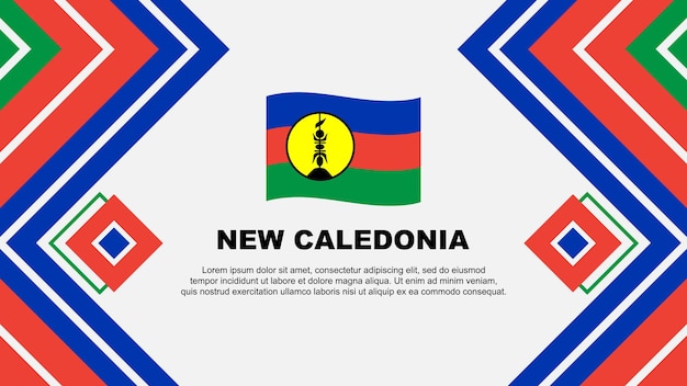 Vector new caledonia flag abstract background design template new caledonia independence day banner wallpaper vector illustration design