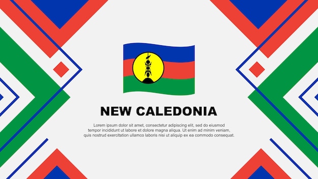 Vector new caledonia flag abstract background design template new caledonia independence day banner wallpaper vector illustration illustration