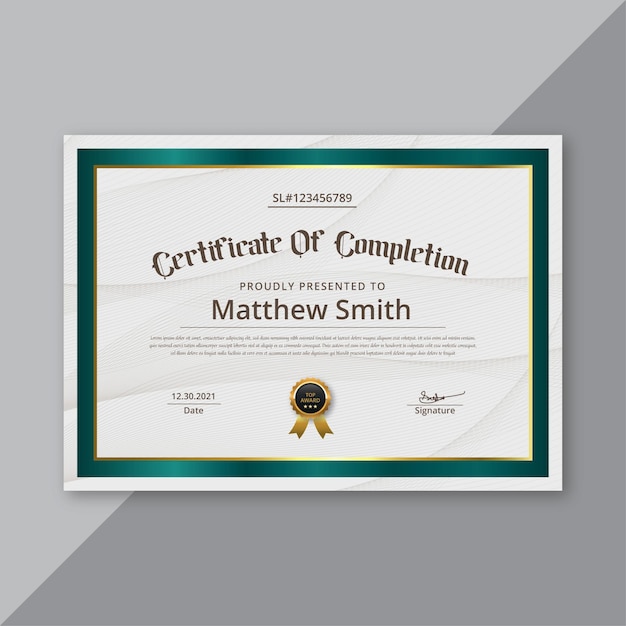 New Certifiacte Template Design