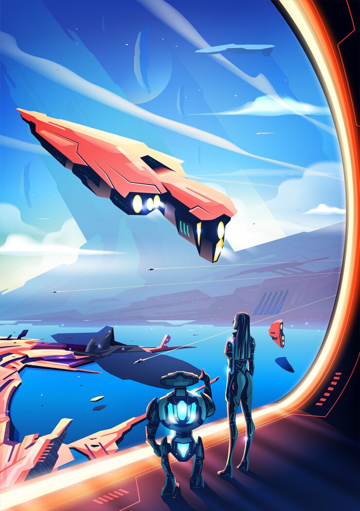Vector 새로운 문명 개념 그림