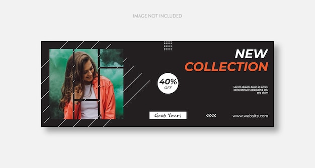 新しいコレクションのファッションセールは、fbカバーとソーシャルメディアの投稿を提供します